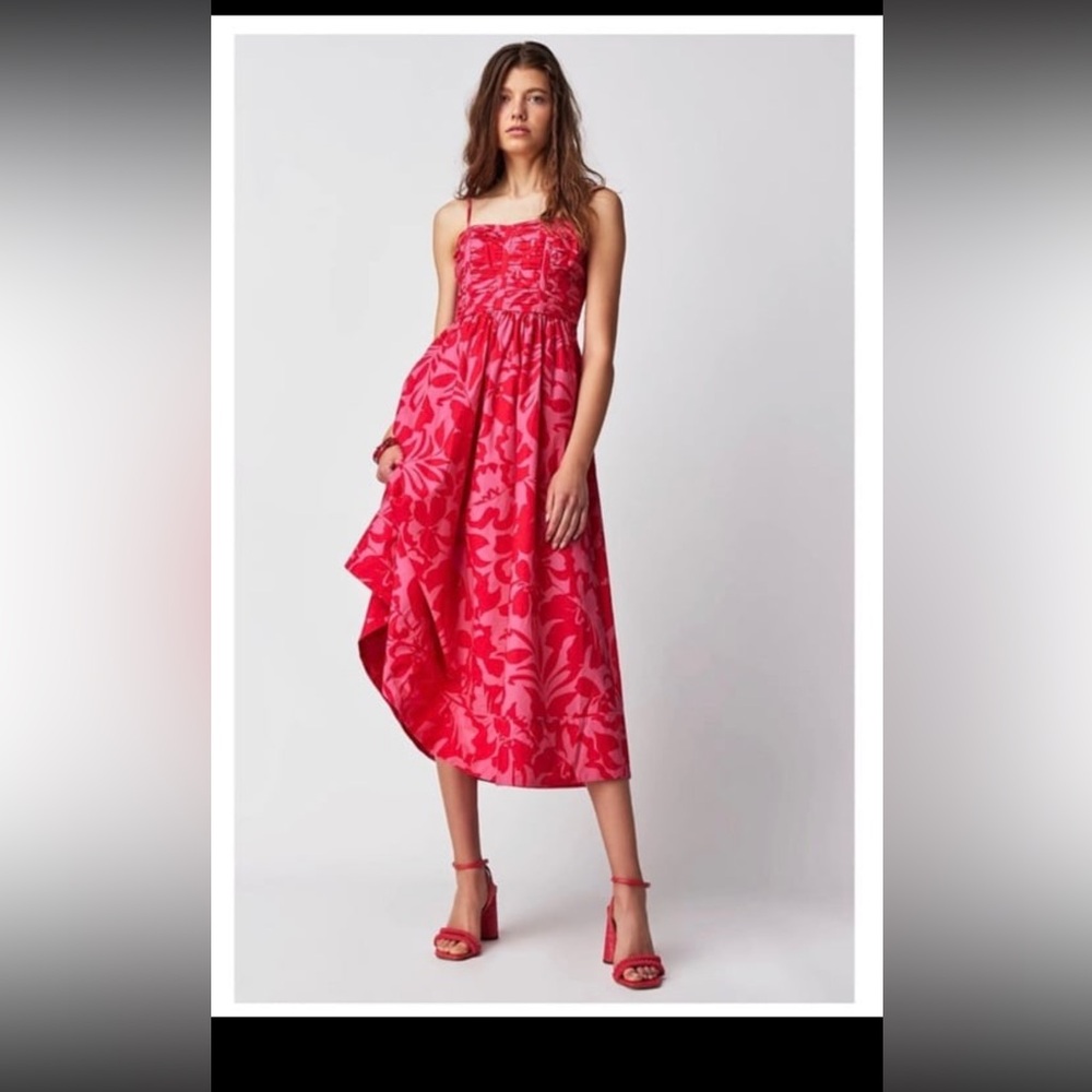 Shona Joy ANTONIA RUCHED PANEL MIDI DRESS Size 6